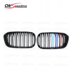 M COLOR SHINY BLACK ABS MATERIAL FRONT GRILLE FOR 2011-2015  BMW 1 SERIES F20 