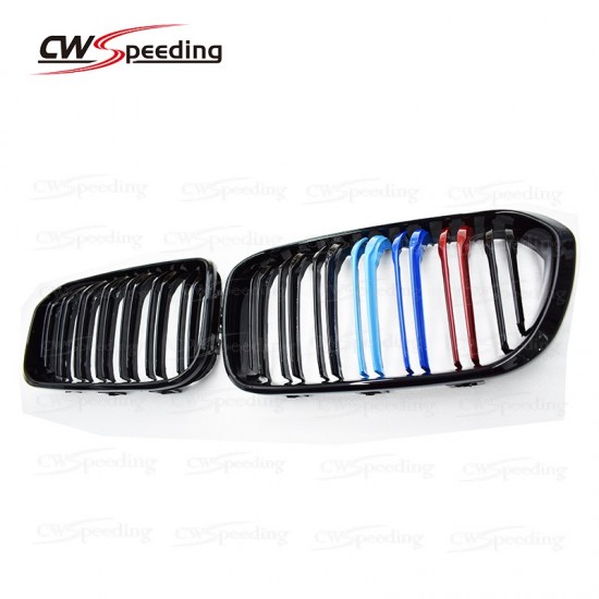 M COLOR SHINY BLACK ABS MATERIAL FRONT GRILLE FOR 2016-2017 BMW 1 SERIES F20 