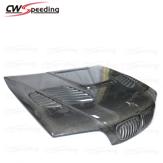 GTR STYLE CARBON FIBER HOOD FOR 2002-2005 BMW 3 SERIES E46 4D