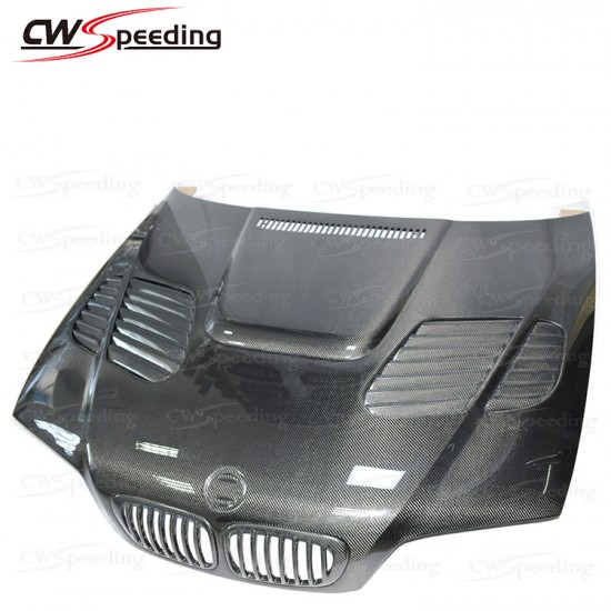 GTR STYLE CARBON FIBER HOOD FOR 2002-2005 BMW 3 SERIES E46 4D