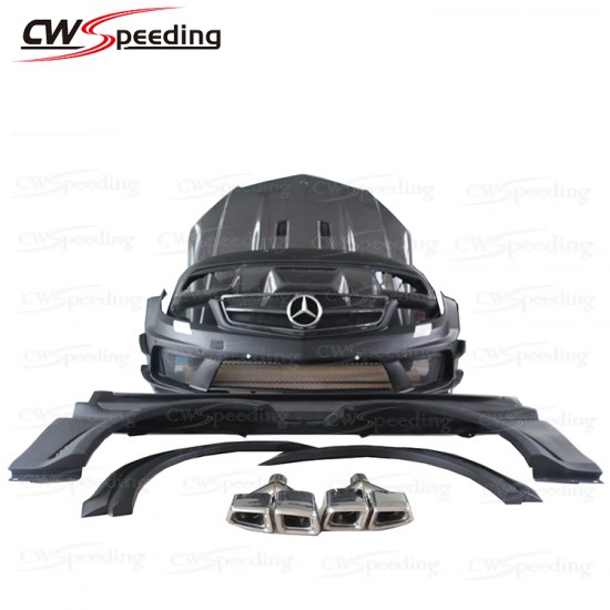 BLACK SERIES FIBER GLASS BODY KIT FOR MERCEDES-BENZ C CLASS W204  C63 AMG 