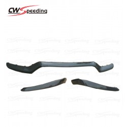 OEM STYLE CARBON FIBER FRONT LIP WITH FRONT BUMPER CANARD FOR MERCEDES-BENZ C CLASS W205 C63