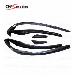 REVOZPORT STYLE CARBON FIBER FRONT BUMPER CANARDS FOR 2013-2015 MERCEDES BENZ CLA-CLASS W117 AMG CLA250 CLA45