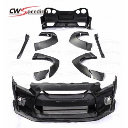 C STYLE HALF CARBON FIBER BODY KIT FOR NISSAN GTR R35 2008 UPDATE 2017