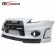 WALD STYLE HALF CARBON FIBER FRONT BUMPER FOR 2008-2016 NISSAN GTR R35