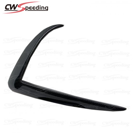 DRY CARBON FIBER FRONT BUMPER CANARDS FOR 2016-2018 TESLA MODEL 3 