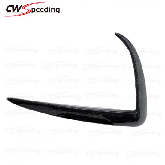 DRY CARBON FIBER FRONT BUMPER CANARDS FOR 2016-2018 TESLA MODEL 3 